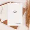 Minimalistyczna kartka ślubna na grubym papierze ze znakiem nieskończoności - Timeless